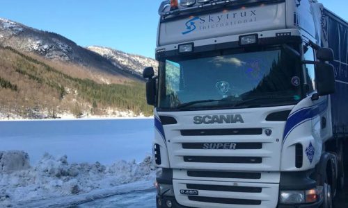 Skytrux lorry in nordic scene